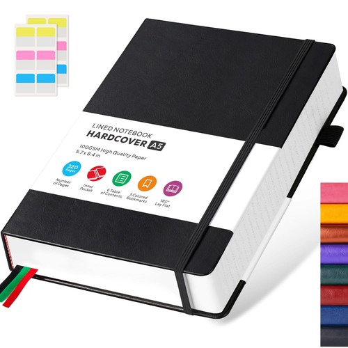 Hardcover lined notebook - lined,