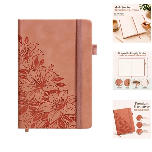 Lined journal notebook 200 - journal, a5
