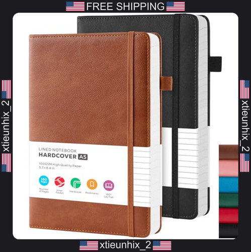 Leather hardcover lined - a5,