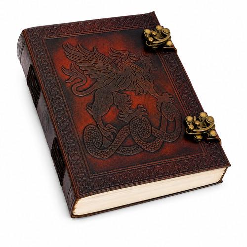 Embossed dragon journal - embossed,