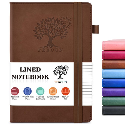 Percun lined journal notebook - lined,