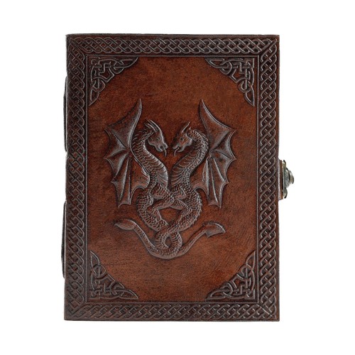 Handmade leather double dragon - handmade,